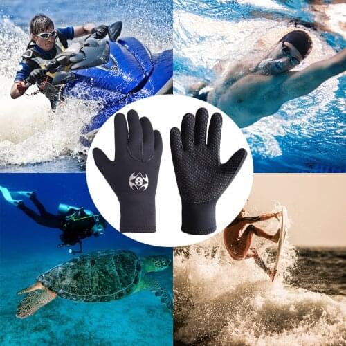 1 Pair Neoprene Fishing Diving Gloves Men Wetsuit Glove Snorkeling Canoeing Gloves Women Spearfishing Underwater Hunting Gloves