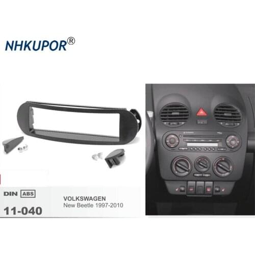 Single 1 Din Fascia For VOLKSWAGEN New Beetle 1998-2010 Radio DVD Stereo Panel Dash Mounting Installation Trim Face Frame Kit