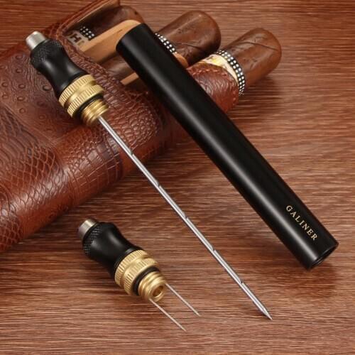 GALINER Travel Cigar Punch Cutter Metal Detachable Cigar Enhancer Needle Perfect Draw Tool For lubinski Cigar