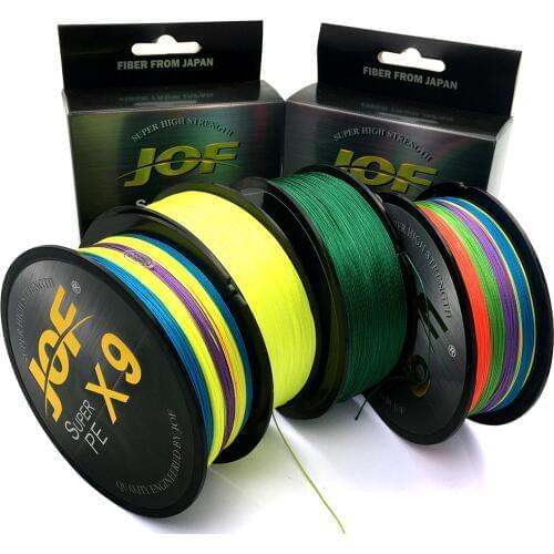 JOF Braided Fishing Line 9 Strands 500M 300M 100M Carp Fishing Line Saltwater Fishing Weave PE Multifilament X9