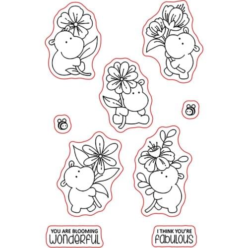 Transparent Clear stamp and cutting dies animal DIY Silicone Seals Scrapbooking / Card Making/Photo Album Decoration