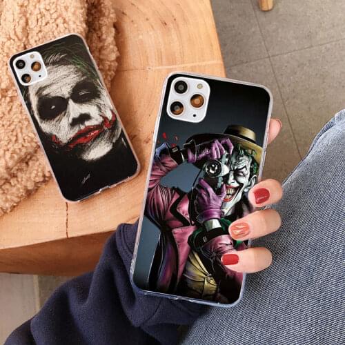 The Joker Transparent phone case for iPhone 12mini 12 11 Pro X XR XS Max 6 6s 7 8 plus 5 se2020 Mr.J clown Silicone soft shell