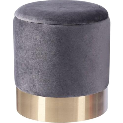 Luxury round sofa stool ottoman storage stool dressing table stool storage stool pouffe pouf size 36x42cm