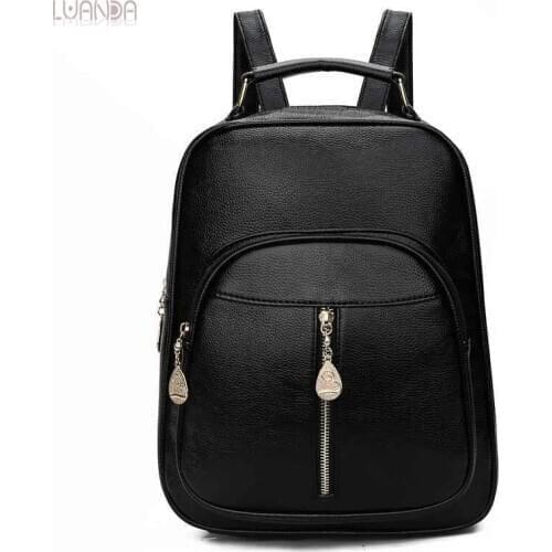 Fashion Backpack Women Backpacks For Teenage Girls School Bags Brand Backpack High Quality PU Leather Womens Shoulder Bag