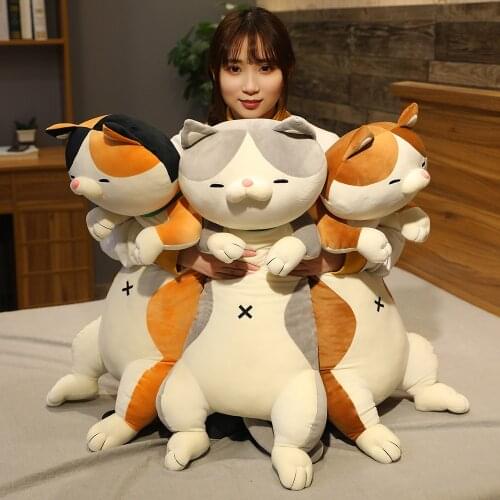 Shiba Inu Cat Plush Toy Long Pillow Stuffed Animals Dog Cat Soft Toys for Children Baby Cushion Birthday Christmas Gift Plushies