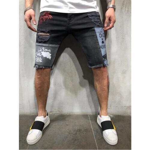 SHISHANGDEYEZI Men's Short Jeans