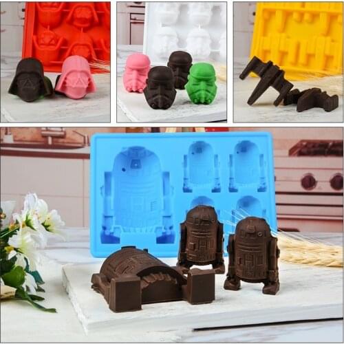 Cake Decorating Moulds Silicone Molds for Baking Chocolate Candy Gummy Dessert Ice Cube Molds for Star War Fans