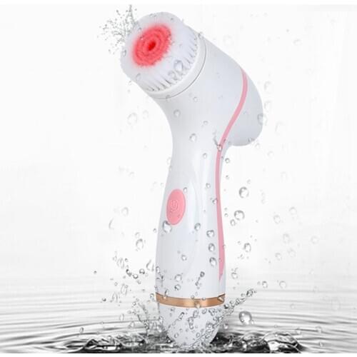 Silicone Cleanser Ultrasonic Face Brush Wireless Charging Soft Hair Beauty Instrument Pore Cleansing Artifact