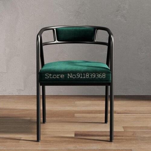 Nordic Light Luxury Dining Chair Home Stool Net Red Leisure Back Chair Modern Restaurant Hotel Hotel Iron Art Office Chair