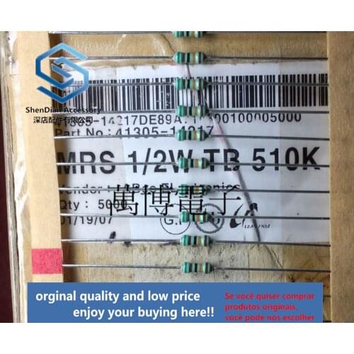 30pcs only orginal new ABCO resistance ABCO resistance Korea 1/2W (1/4W) 0.25W 510K Europe 510K can pay