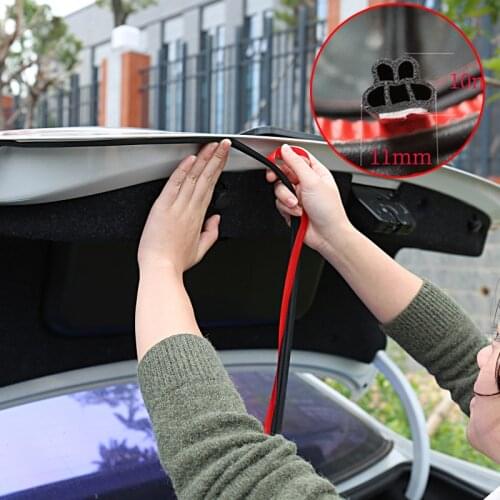 5M Car Styling Door Sealing Strip Front Rear Windshield Weatherstrip Sound Insulation Tape External Stickers Auto Accessories