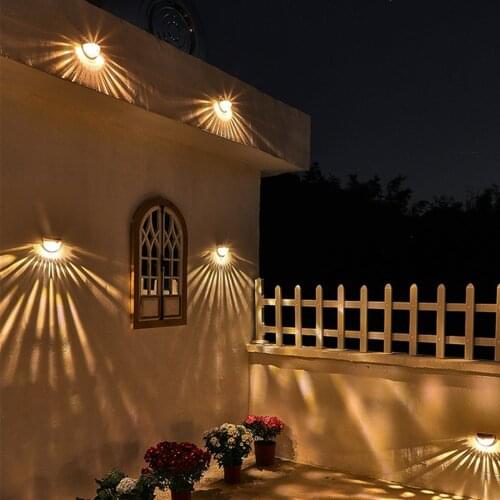 Waterproof LED Solar Lights Outdoor Lighting Garden Decoration Yard Fence Lamp light control Sensor Wall Lamp Street Night Light