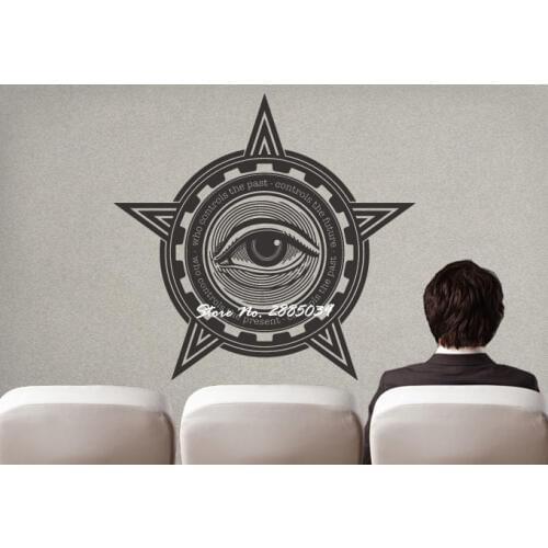 The all seeing eye Wall Stickers For Boy Rooms Design Vinyl Home Interior Decor Wall Decal Living Room Quotes Mural Art LA233