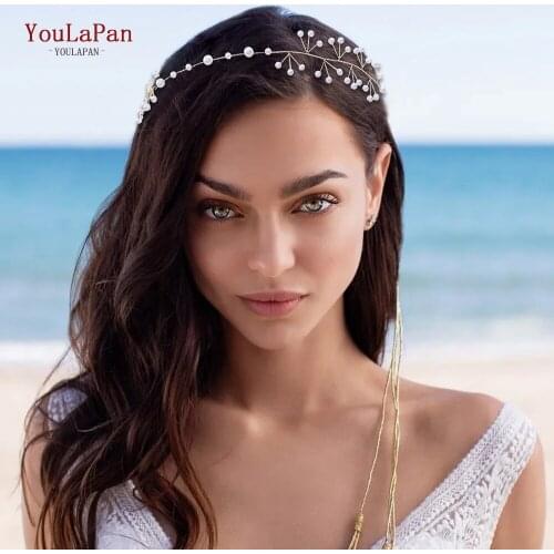 YouLaPan HP39 Wedding Hair Accessories Pearl Bride Hair Piece Wedding Bride Headband for Women Hair Jewelry Bridal Headpiece