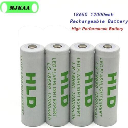 12pcs 18650 Rechargeable Battery 12000mah 3.7V(Not AA/AAA battery) Li-ion Battery for Led Flashlight Battery 18650 battery