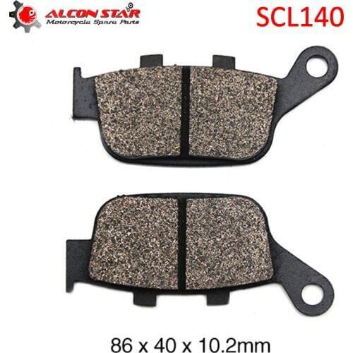 Alconstar- 1 Pair Semi-metal Rear Motorcycle Brake Pads for Kawasaki EN650 KLE650 Z750R Z800E for Yamaha XJ6-N for Honda NC750