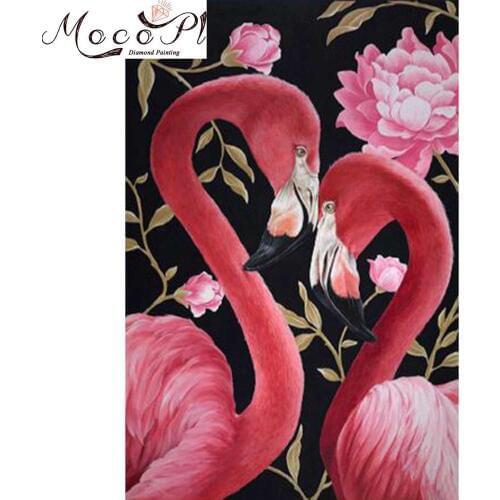 Diamond painting,Flamingo couple,Cross Stitch,Full,Diamond Embroidery,Round/Square,Needlework,Diamond Mosaic,Gift,Home Decor