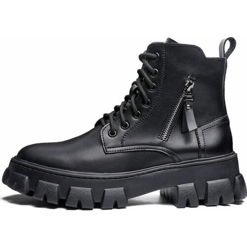 Fashion Winter Leather Ankle Boots Men Fashion Men Boots Genuine Leather Casual Shoes for Men Desert Boots Male Footwear