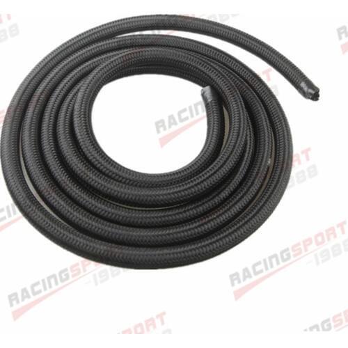 Black Nylon Cover Braided 1500 PSI -12AN AN12 Oil Fuel Gas Line Hose 3M(9.8FT)