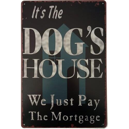 Erlood DOG Retro Decorative Tin x 20.3cm,8x 12 30.5