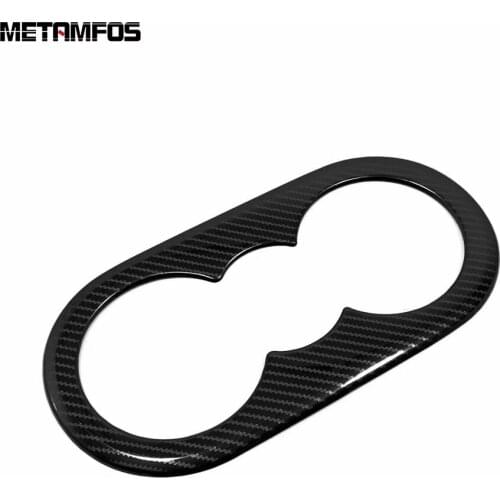 For Volkswagen Golf MK8 Pro R 2021 2022 Rear Cup Holder Water Bottle Decoration Frame Sticker Interior Accessories Car Styling