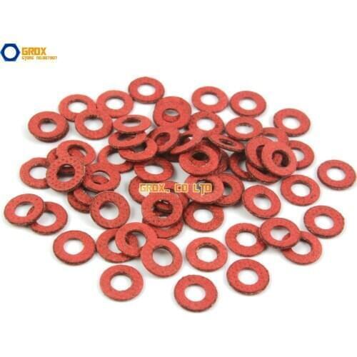 3000 Pieces M4*8*0.5mm Red Paper Washer Insulation Washer