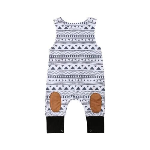 2018 Newborn Baby Boys Girls Sleeveless Romper Jumpsuit Outfits Clothes One-piece Size 0-24M