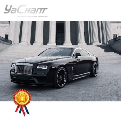 Portion Carbon Fiber Glass Body Kit Fit For 2015-2019 Rolls- Royce Wraith BS Style Bumper Side Skirt Spoiler Wing