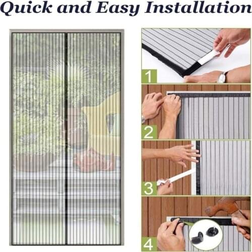 Large Size Mosquito net for door Magnetic Mosquito net door Automatic closing Anti fly insect mosquito mesh on door