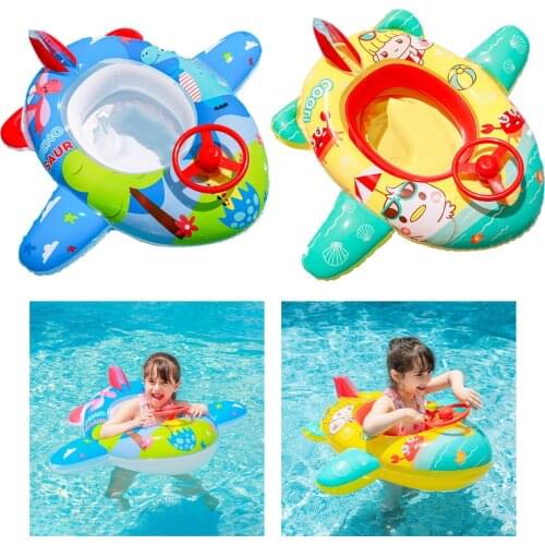 Aircraft Shaped Baby Swimming Inflatable Pool Float for Kids Pool Swim Ring Beach Supplies
