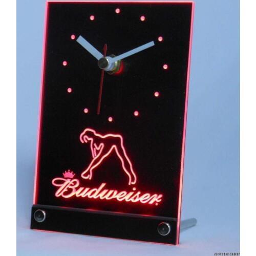 Tnc0486 Budweiser Exotic Dancer Stripper Table Desk 3D LED Clock