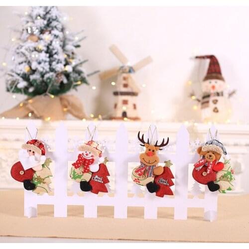 New Christmas Mini Doll Christmas Tree Hanger Pendant Xmas Decoration for Home Dolls Kids New Year Gifts Christmas Decorations