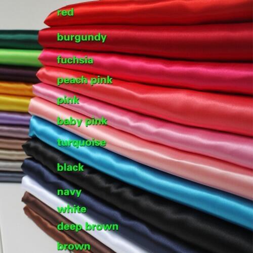 Wholesale 50 yards/lot Satin Fabric Bridal Wedding Dress Crafts Robes Costume Sew Lining Cloth 60" Wide Free Shipping