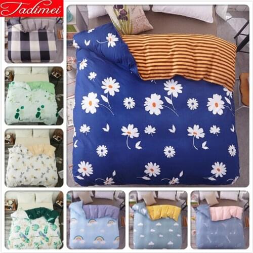 Flower Floral Pattern 1 piece Quilt Comforter Duvet Cover Single Twin Double Queen King Big Size Bedding Bag Adult Kids 180x220