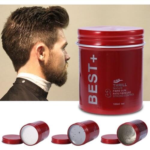 100ml Professional Hair Wax Pomade Long lasting Fluffy Hair Pomade Wax Mud Men Cream Salon Hair Finishing Gel Cream