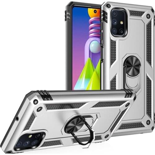 Luxury Case For Samsung Galaxy M51 M31 M31S M21 M11 M01 Sillicone Bumper Magnetic Ring Cover For Samsung A50 A70 A31 A41 A51 A71