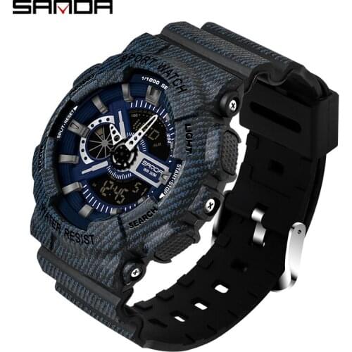 SANDA2021 new fashion mens womens watch sports waterproof luminous quartz electronic watch montre femme часы relogio masculino