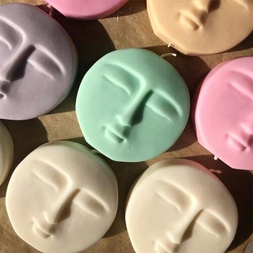 Candle Silicone Mold Abstract Face Design Sun Moon Scented Candle Wax Mold Booty Candle Wax Mold Butt