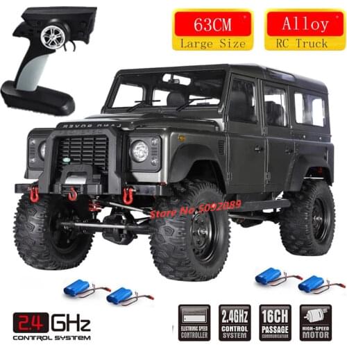 High Speed 63CM 2.4Ghz RC Racing Car OFF Load Climbing Truck Alloy Independent Shock Absorption Waterproof Car 2 Battery Toy RTF