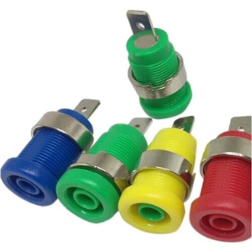 Pluggable High Voltage Resistant Plug With Sheath,Safety Type 4mm Banana Socket Jack For Connector Terminal Test Current
