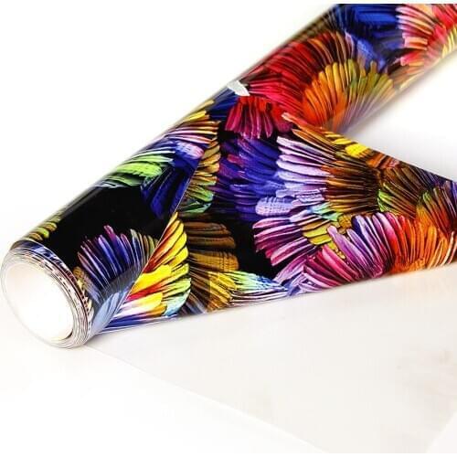 SUNICE 50cm(20inch) Flower Heat Transfer Vinyl DIY PU T-shirt Film Paper Art Fabric HTV heat Press Vinyl Iron on