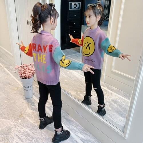 Girls Sweater 2020 Winter Autumn Baby Girl Knitwear Pullover Knitted Sweater Kids Warm Sweaters Children Clothing 3 6 8 14 Years
