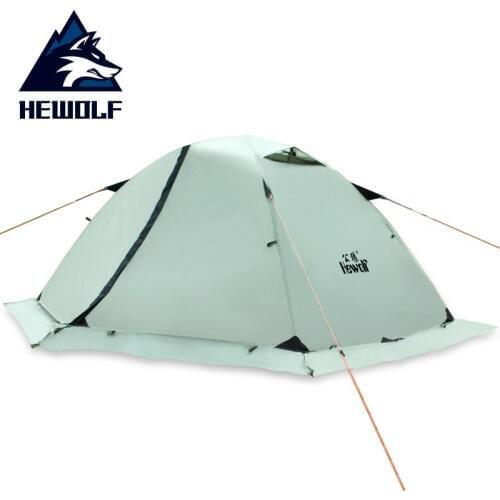 Hewolf Outdoor Professional Double-layer Tent Wild Snow Mountain Camping Equipment Multi-Person Ultra-light Snow Skirt Tent