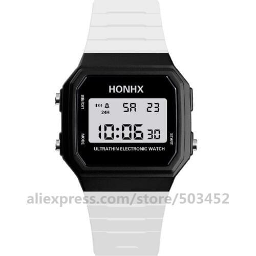100pcs/lot HONHX Multifunctiona Kid Digital Watch Outdoor Sport LED Display Luminous Electronic Boutique Children Watches