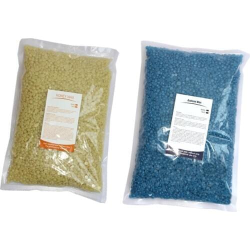 2Bags 1kg Full Body Hard Wax Beans Hot Film f Face Bikini Leg Underarm Chest