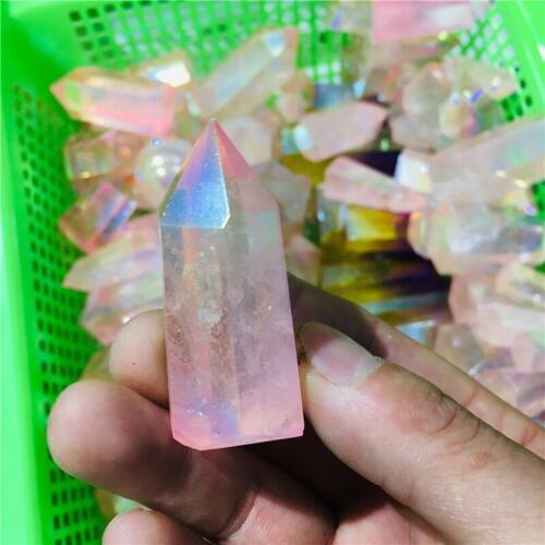 4cm Natural crystal decoration red stone pork stone pillar 1pc