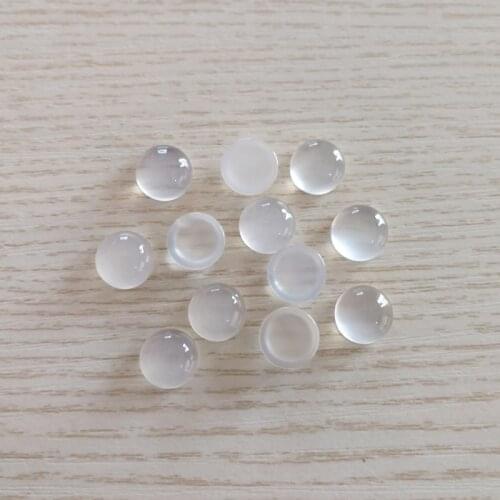 8mm natural white agates stone beads fashion round CAB CABOCHON for jewelry Accessories Wholesale 50pcs/lot free shipping