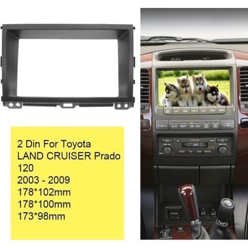 2Din Car DVD Stereo Fascia For Toyota LEXUS GX470 Land Cruiser Prado 120 Frame Mount Panel Dash Installation Tirm Kit Bezel