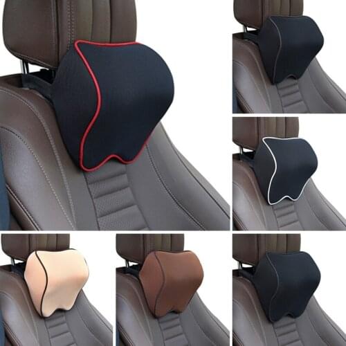 Car Neck Headrest Pillow Cushion Auto Seat Head Support Neck Protector Automobiles Seat Neck Rest Memory Cotton Car Accessories