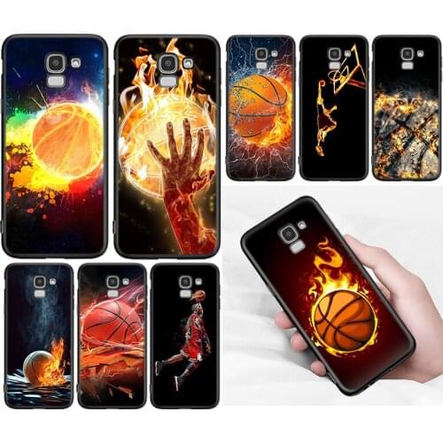 Basketball Sport Fire Cover For Samsung Galaxy J8 J7 Duo J6 J5 Prime J4 Plus J3 J2 Core 2018 2017 2016 Phone Case